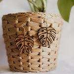 Monstera Dangle Earrings