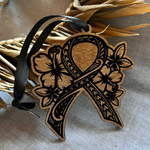 Tribal Cancer Ribbon Ornament