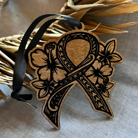 Tribal Cancer Ribbon Ornament
