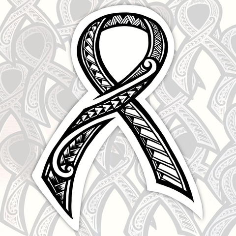 Tribal Cancer Ribbon Sticker