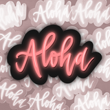 Neon Aloha Sticker