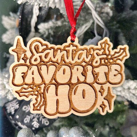 Santaʻs Favorite Ho Ornament
