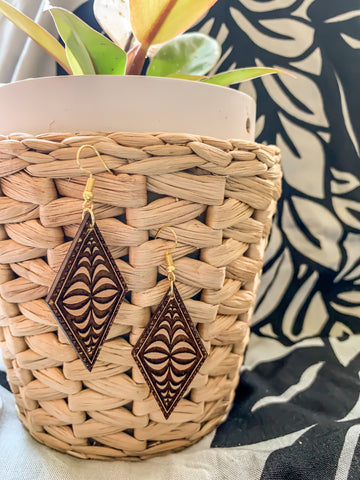 Tongan Tribal Dangle Earrings