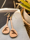 Dolphin Paddle Dangle Earrings